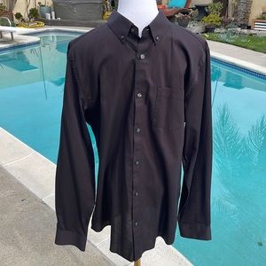 Men’s Calvin Klein black and purple button down dress shirt | size M